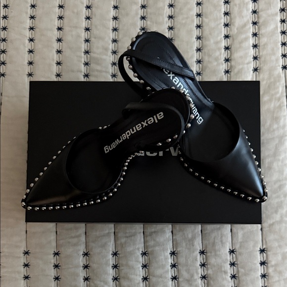 Alexander Wang Shoes - Alexander Wang sling back pointed toe heels with metal beads